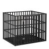 NEW HEAVY DUTY DOG CRATE FURNITURE FOR LARGE DOGS WOOD & STEEL DESIGN DOG CAGE INDOOR & OUTDOOR PET KENNEL 38X30X32INCH PET PLAYPEN WITH COVER METAL D