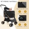 Foldable 3-In-1 Pet Stroller with Removable Seat Carrier