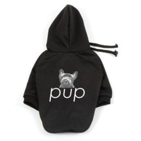 Pet Clothing Dog Hoodie Compared To Bear Cotton Hoodie (Option: Black-XS)